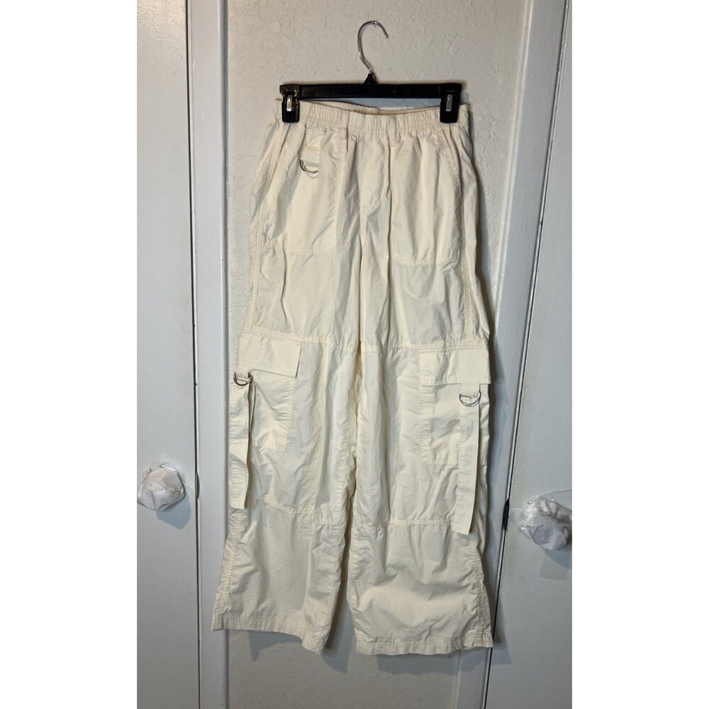 Wild Fable Women's Cargo Pants Size XS Wide Leg Relaxed, Off-White